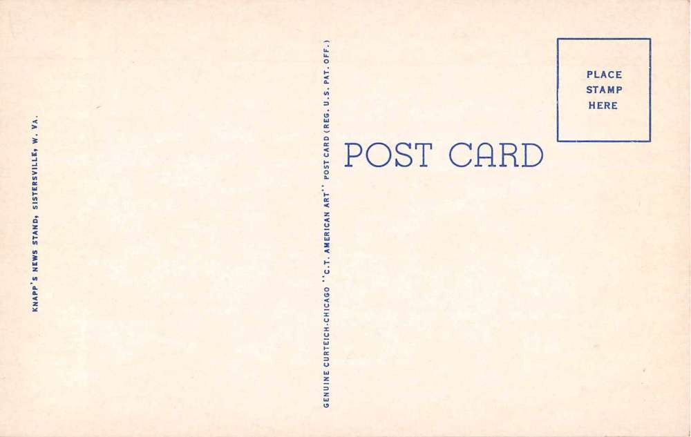 Sistersville West Virginia Masonic Temple Antique Postcard J55098 - Image 2