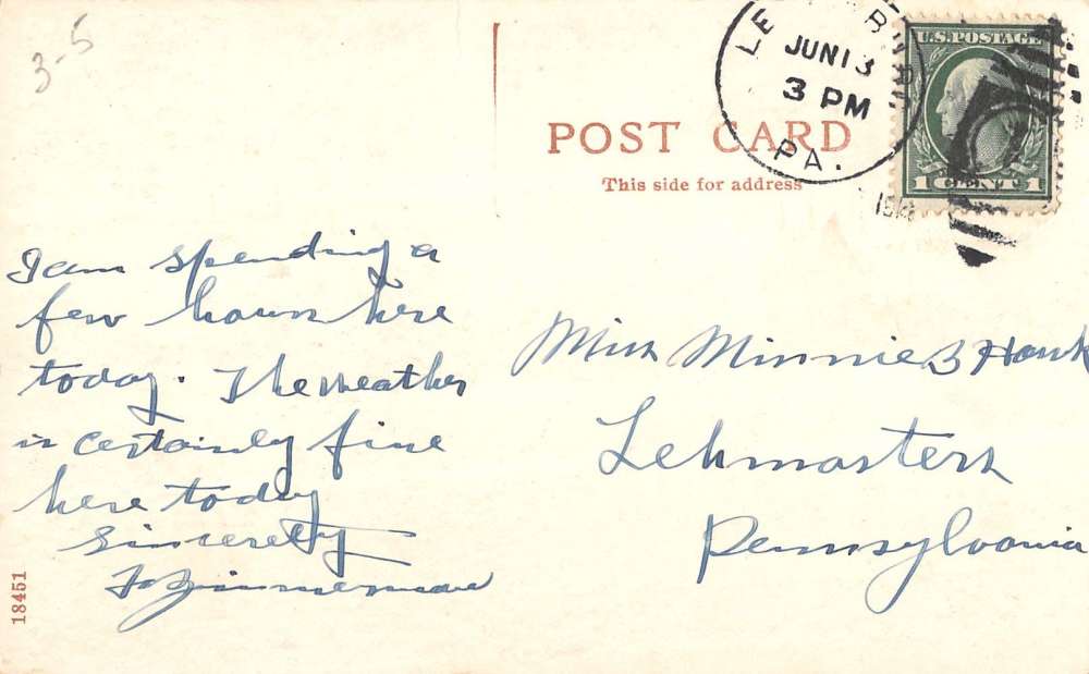 Leechburg Pennsylvania Second Street Scene Antique Postcard K38488 - Image 2