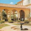 Philmont Scout Ranch New Mexico Villa Philmonte Patio Boy Scouts Postcard J55406