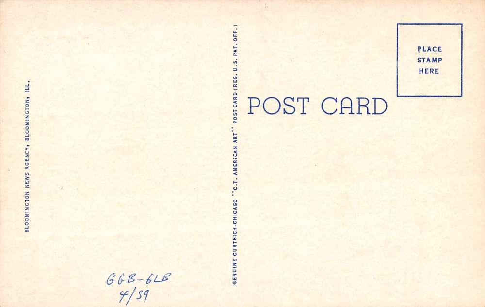 Bloomington Illinois Consistory Temple Street View Antique Postcard K39892 - Image 2