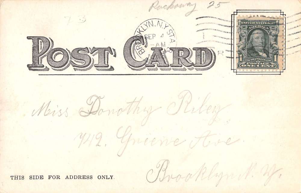 Rockaway New York Sun Bathing Hammels Beach Antique Postcard K40309 - Image 2