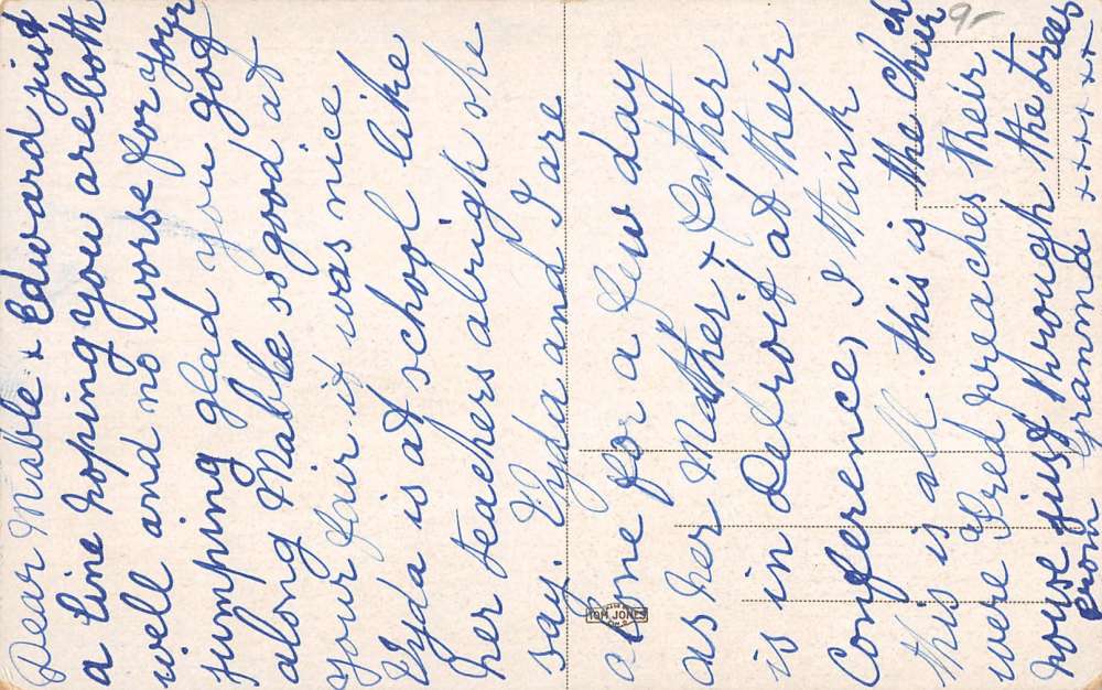 Marine City Michigan ME Church Street View Antique Postcard K40439 - Image 2