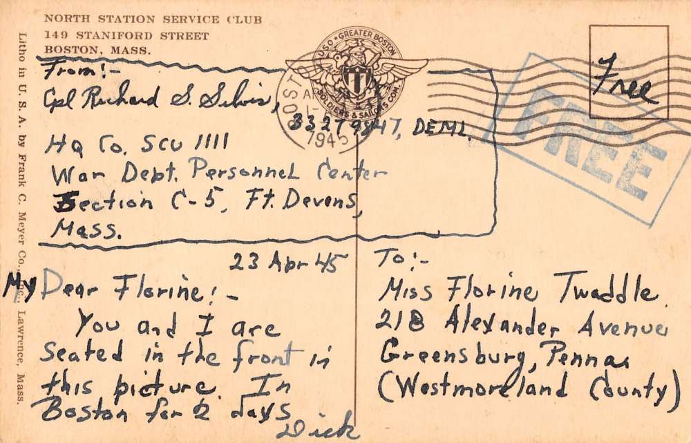 Boston Massachusetts North Station Service Center Antique Postcard K41302 - Image 2