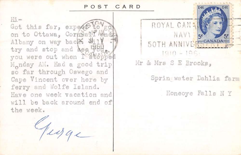 Kingston Canada Ravensview Siesta Motel Street View Antique Postcard K41913 - Image 2