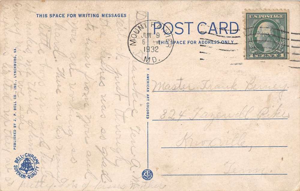 Salem Virginia Roanoke Court House Street View Antique Postcard K42440 - Image 2