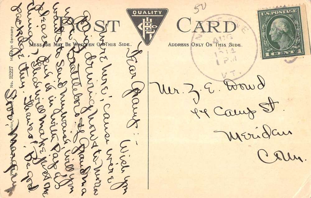 Newfane Vermont County House Street View Antique Postcard K43541 - Image 2