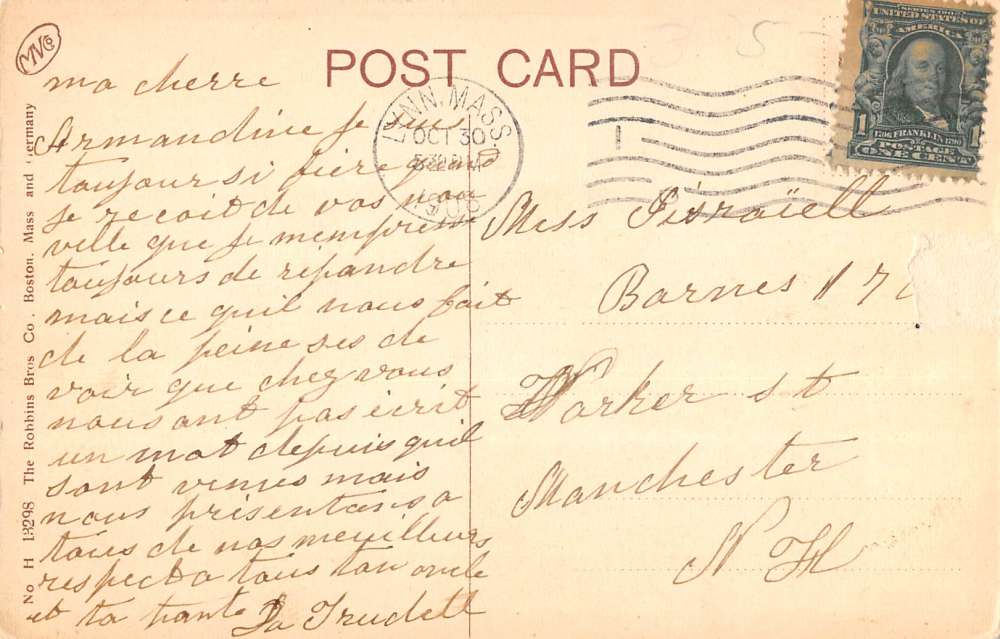 Beach Bluff Massachusetts Preston Hotel Street View Antique Postcard K43909 - Image 2