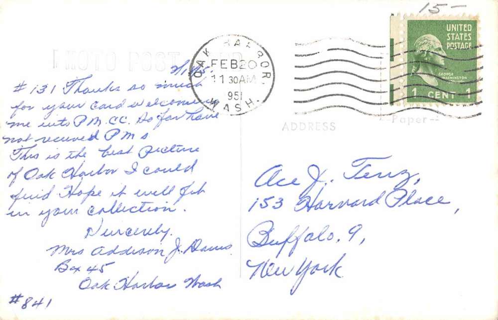 Oak Harbor Washington Waterfront Real Photo Antique Postcard K44726 - Image 2