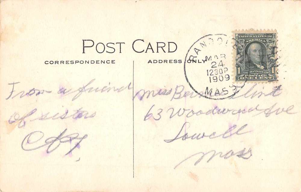 Randolph Massachusetts St Marys Catholic Church Antique Postcard K44774 - Image 2