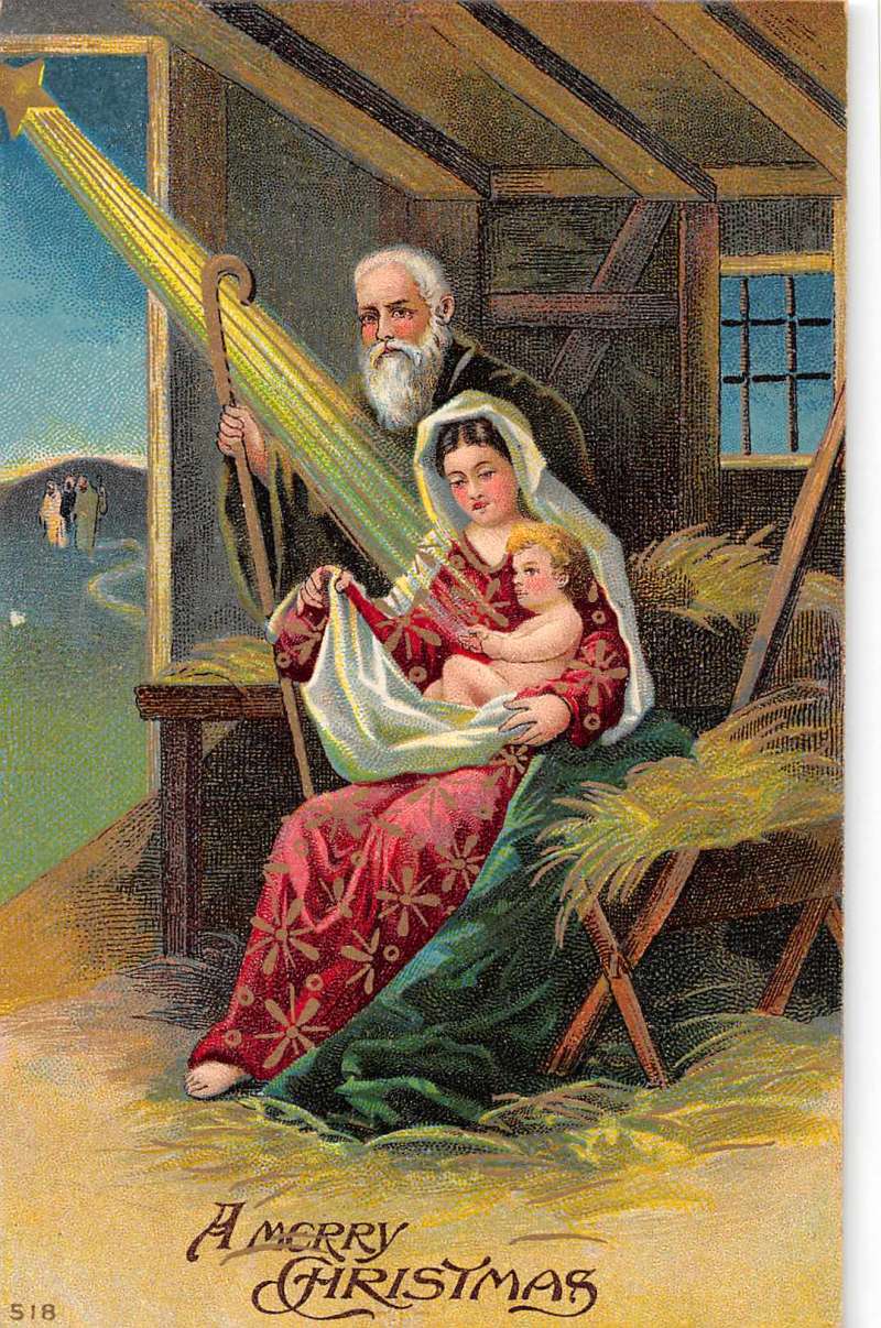 Santa and Baby Jesus  Diamond Painting Bling Art