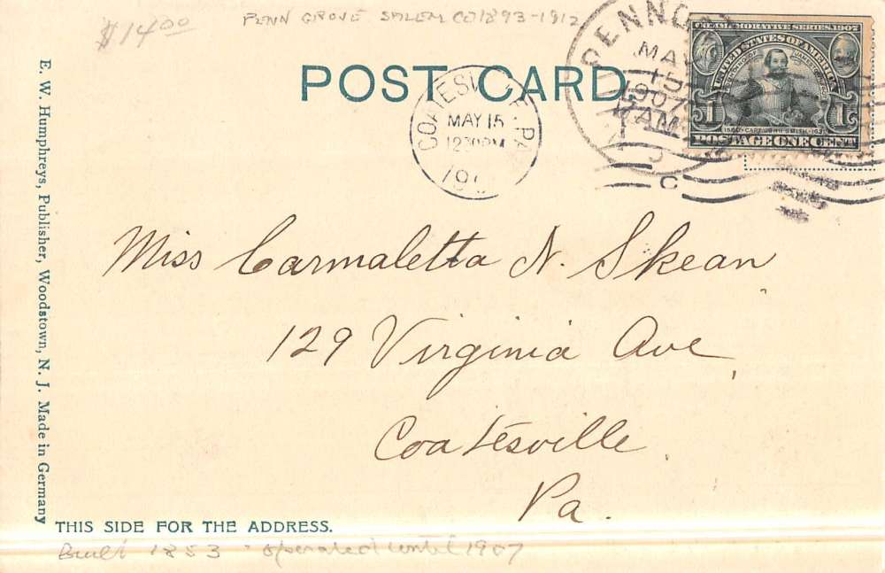 Penns Grove New Jersey Pier Waterfront Antique Postcard K45273 - Image 2