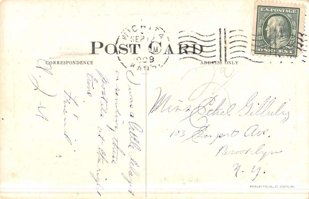 Great Bend Kansas High School Street View Antique Postcard K46331 - Image 2