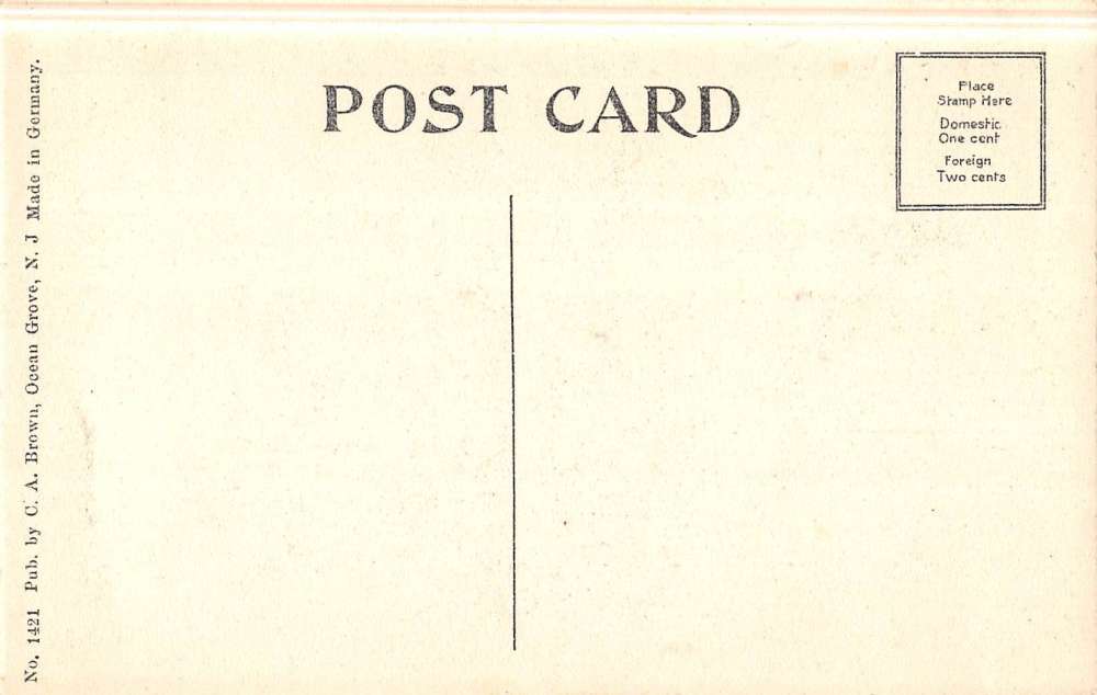 Ocean Grove New Jersey Pathway Towards Auditorium Antique Postcard K47015 - Image 2