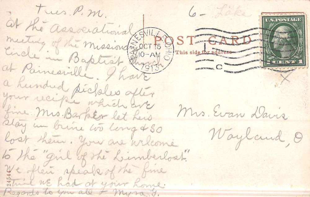 Painesville Ohio Court House Street View Antique Postcard K47800 - Image 2