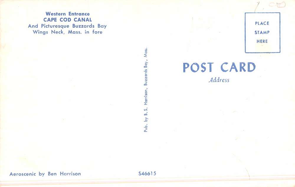 Wings Neck Massachusetts Cape Cod Canal Western Entrance Vintage Postcard K47989 - Image 2