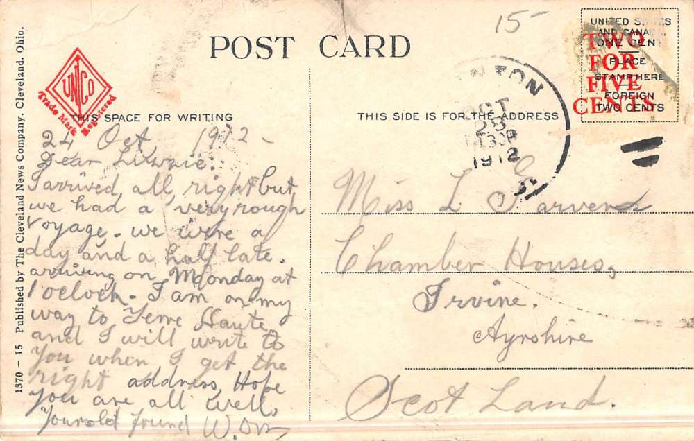 Celveland Ohio Colonial Hotel Street View Antique Postcard K48170 - Image 2