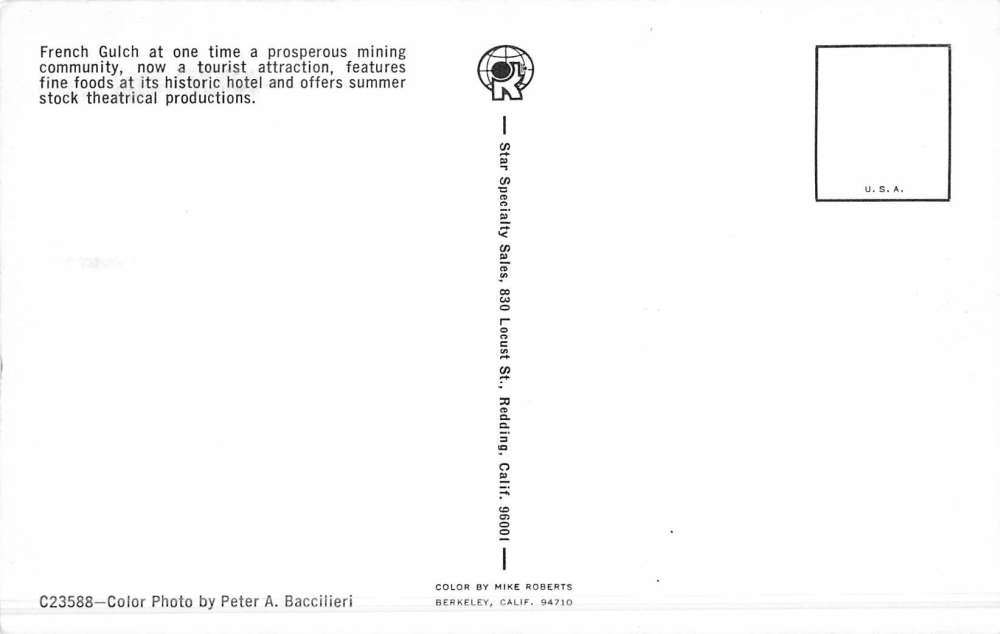 French Gulch California Street Scene Historic Bldgs Vintage Postcard K48374 - Image 2