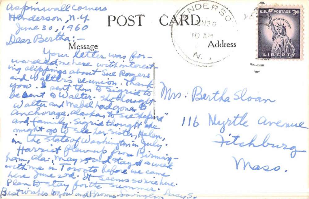 Henderson New York Aspinwall Homestead Real Photo Antique Postcard K48575 - Image 2