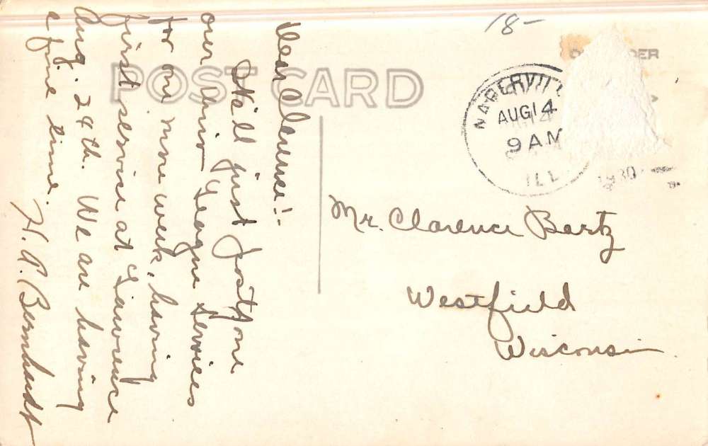 Haperville Illinois Evangelical Church Real Photo Antique Postcard K48638 - Image 2