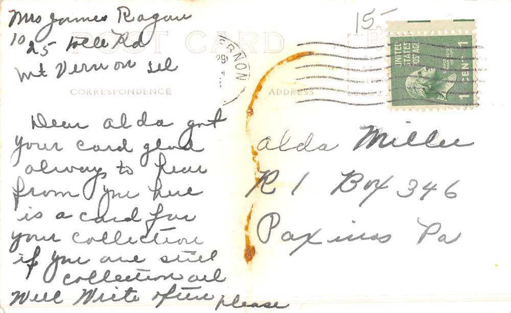 Mt Vernon Illinois Appellate Court House Real Photo Antique Postcard K48667 - Image 2