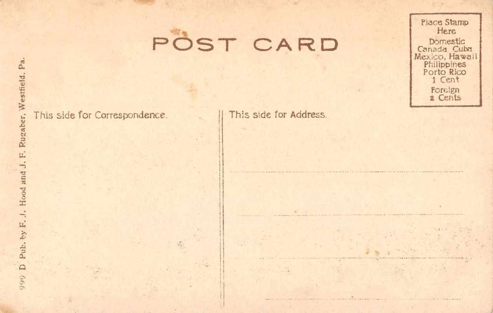 Westfield Pennsylvania High School and Maple Street Antique Postcard J60383 - Image 2