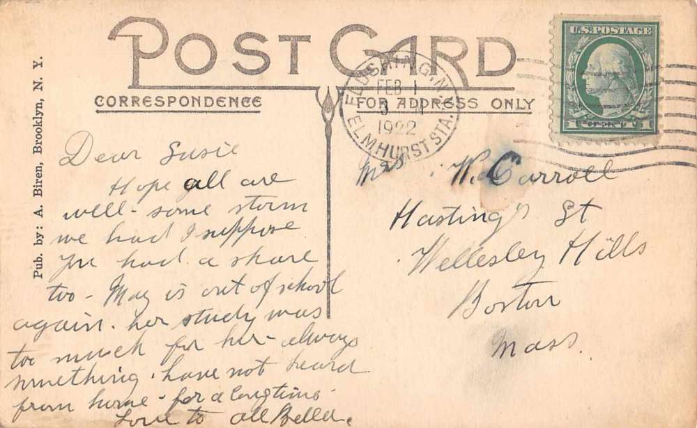 Elmhurst New York Episcopal Church Antique Postcard J60386 - Image 2