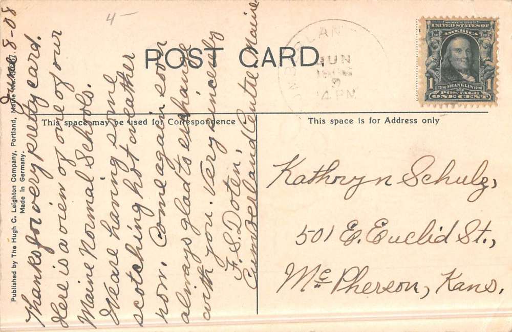 Presque Isle Maine Normal School Bldgs Antique Postcard K49246 - Image 2