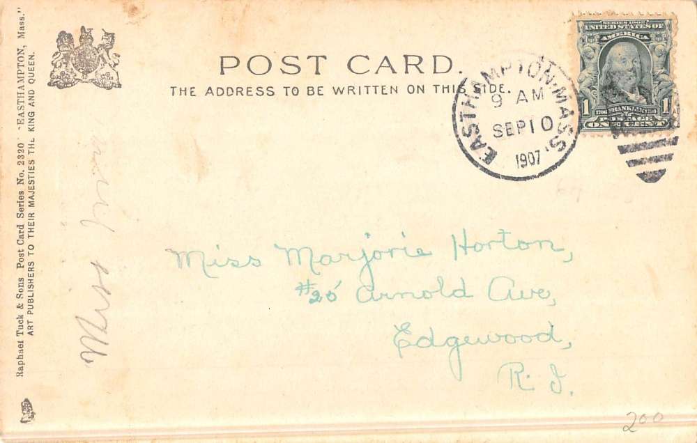 Easthampton Massachusetts Payson Congregational Church Antique Postcard K49457 - Image 4