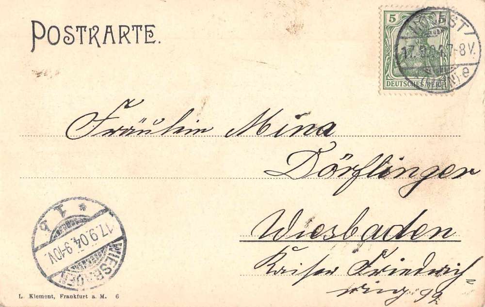 Hochst Germany Birds Eye View Villas Antique Postcard J60919 - Image 2