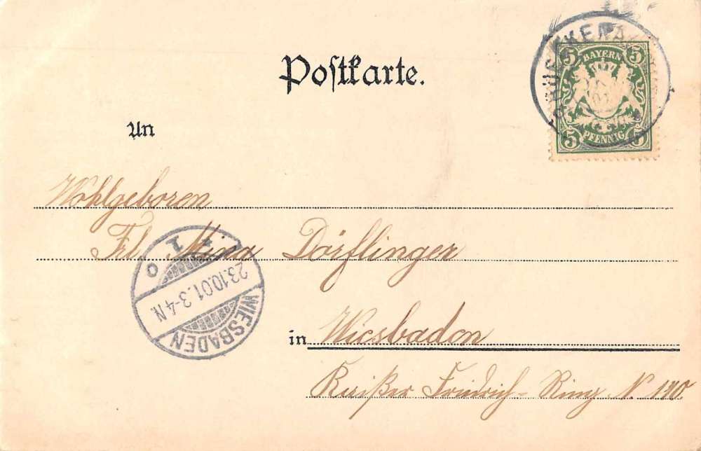 Rad Rruckenau Germany Wernarzerquelle Gruss aus Antique Postcard J60926 - Image 2