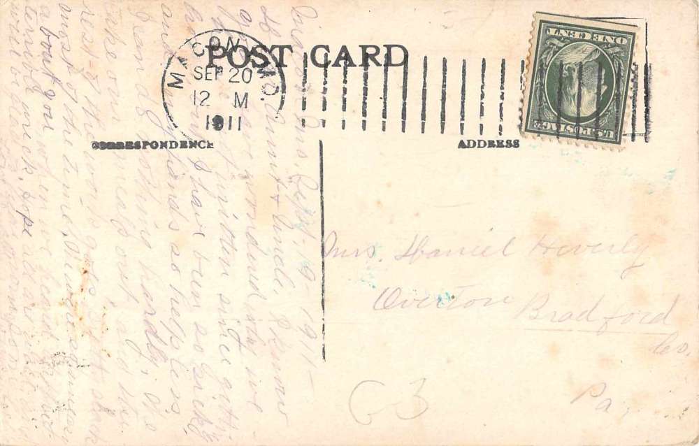 Macon Missouri Duff Street Antique Postcard J61114 - Image 2