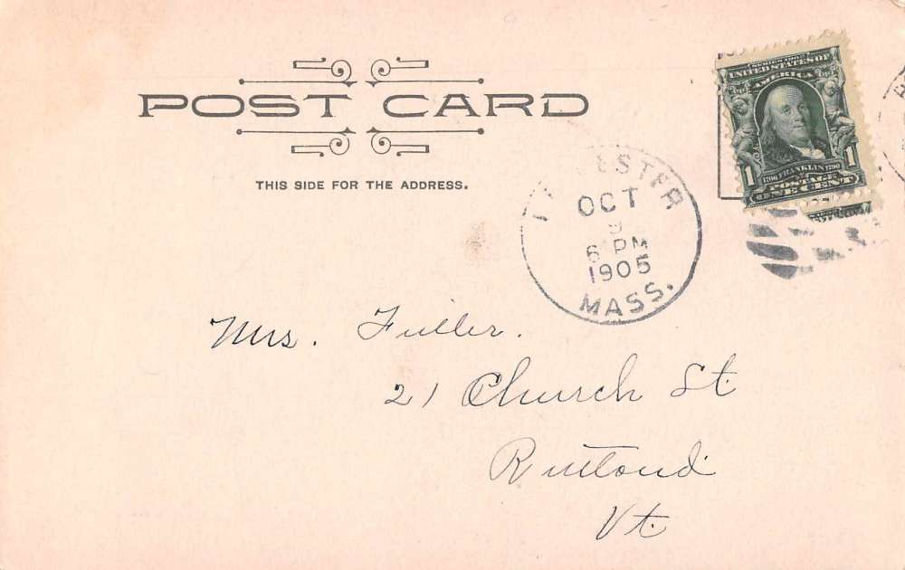 Leicester Massachusetts The Academy Real Photo Antique Postcard J61360 - Image 2