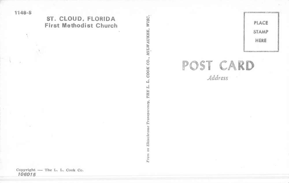 St Cloud Florida First Methodist Church Street View Vintage Postcard K50419 - Image 2