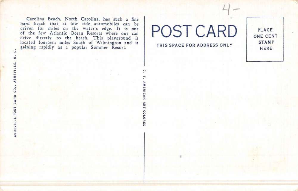 Carolina Beach North Carolina Casino Bathing Beach Antique Postcard K50584 - Image 2
