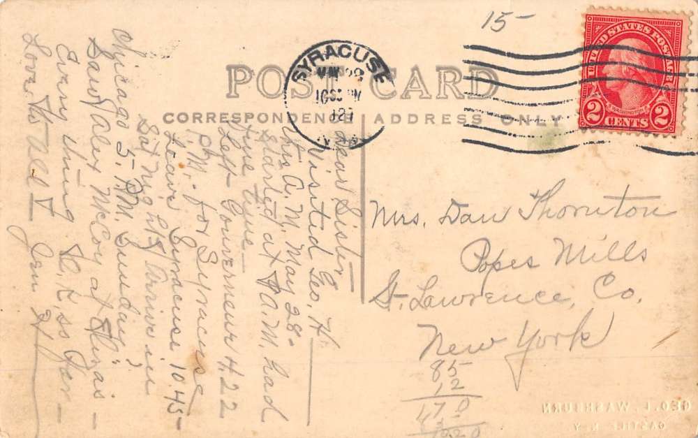 Castile New York Greene Library Tinted Real Photo Antique Postcard K53110 - Image 2