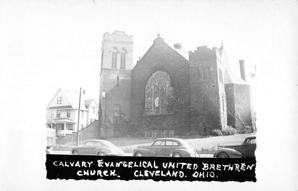 Cleveland Ohio Evangelical Church Real Photo Antique Postcard K53299