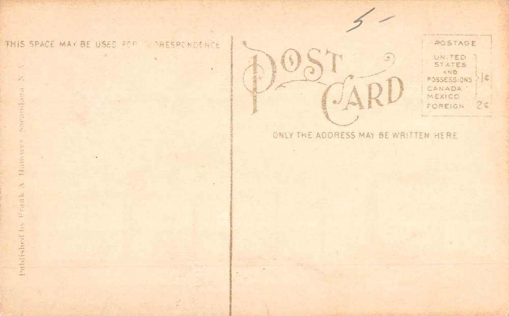 Sacandaga New York Adirondack Inn Street View Antique Postcard K54117 - Image 2