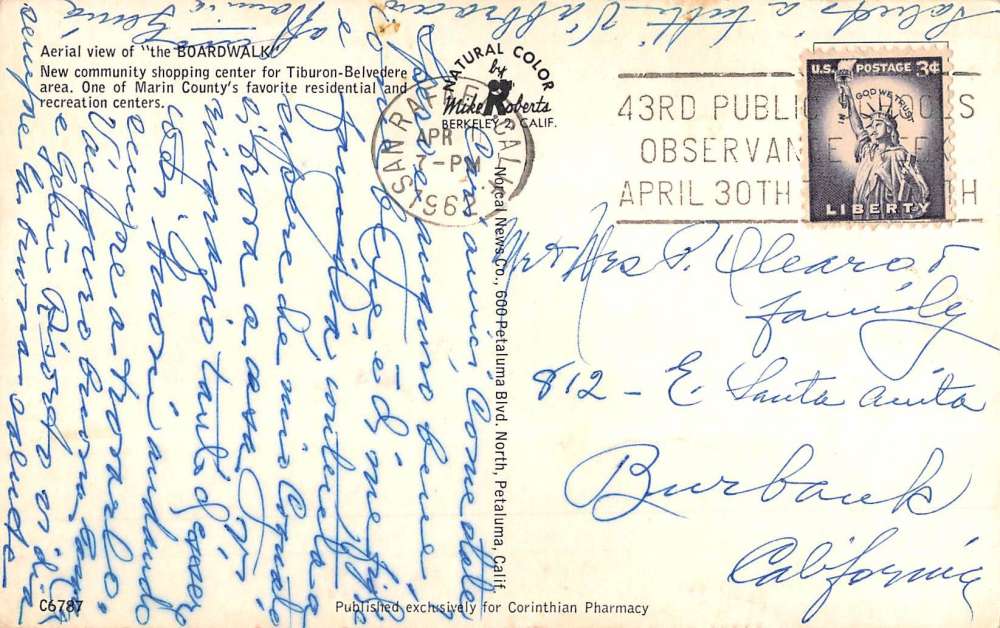 Berkeley California Boardwalk Aerial View Vintage Postcard K54481 - Image 2