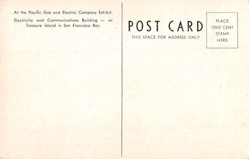 San Francisco California Pacific Gas Exhibit Antique Postcard K54613 - Image 2