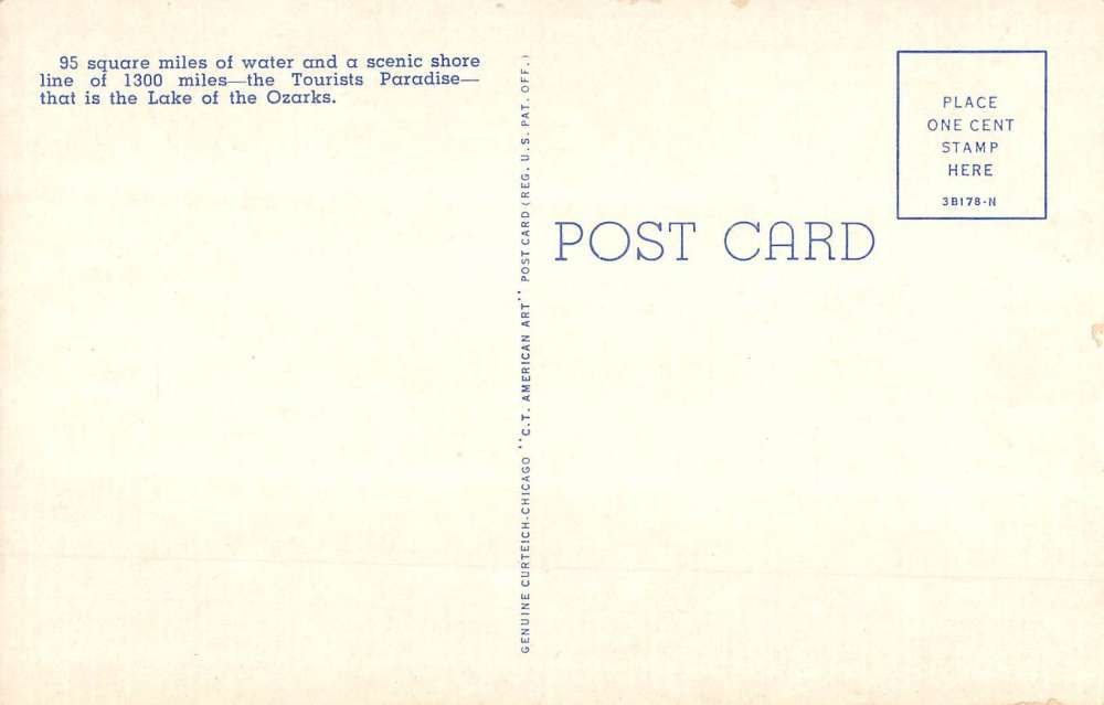 Lake Of The Ozarks Missouri Boat Dock Birdseye View Antique Postcard K54736 - Image 2