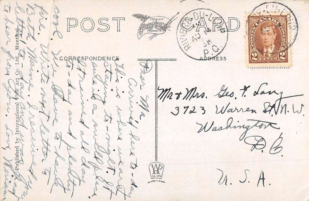 Riviere du Loup Quebec Canada Cabins Street View Antique Postcard K54876 - Image 2