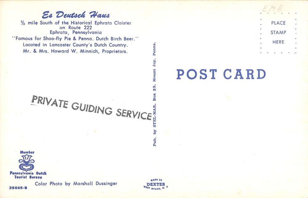 Ephrata Pennsylvania Es Deutsch Haus PC Display Interior Vintage Postcard K55087 - Image 2