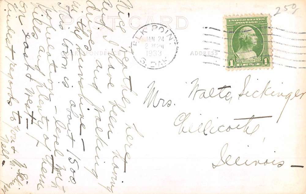 Elk Point South Dakota High School Real Photo Antique Postcard K55368