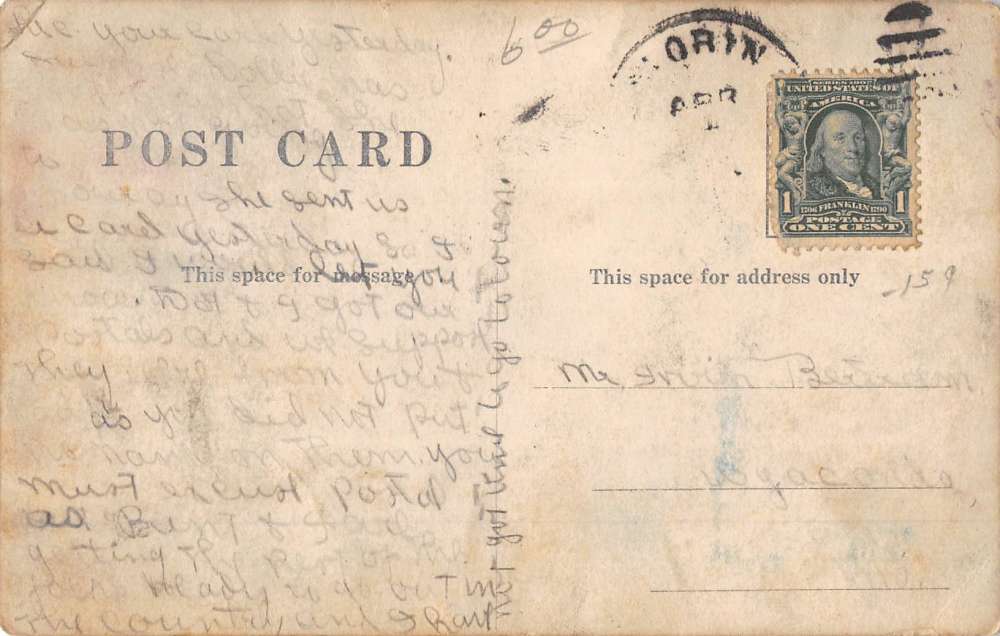 Ottawa Kansas Washington School Real Photo Antique Postcard K55378 - Image 2