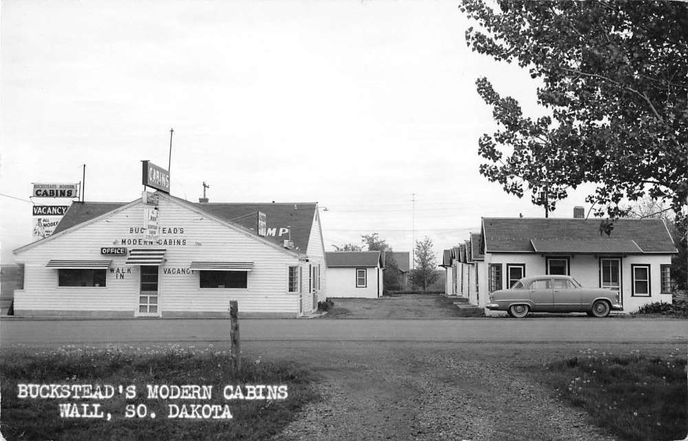 Wall South Dakota Bucksteads Modern Cabins Real Photo Antique Postcard