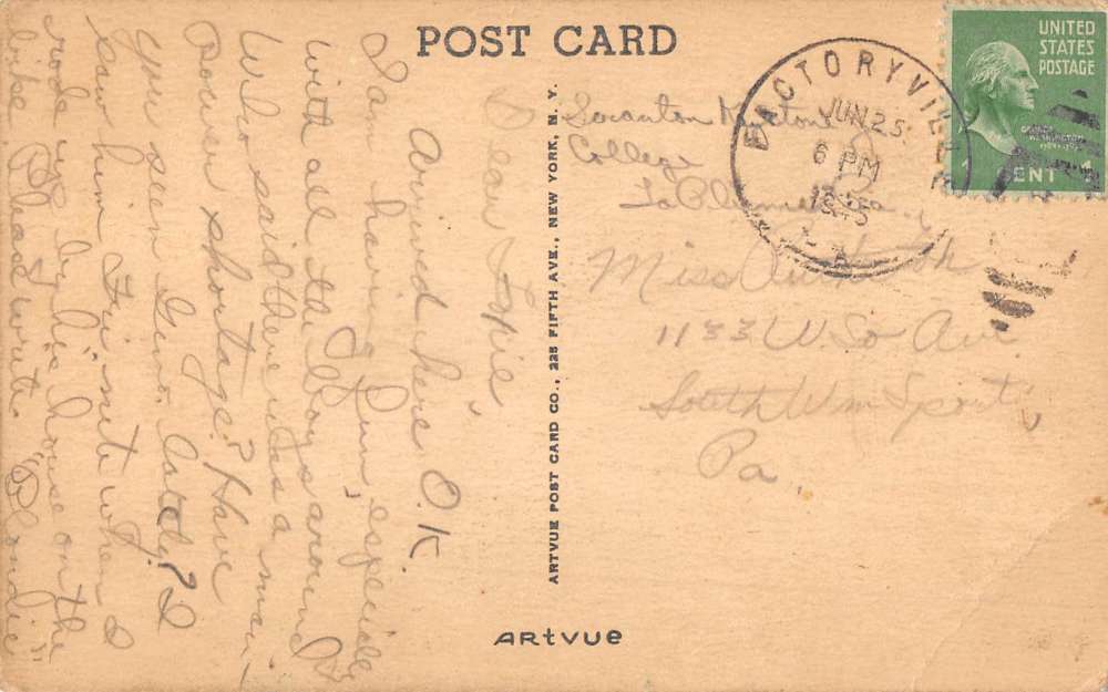 La Plume Pennsylvania Junior College Street View Antique Postcard K55565 - Image 2