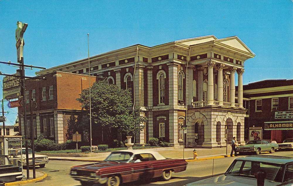 Hopkinsville Kentucky Christian Court House Street View Vintage