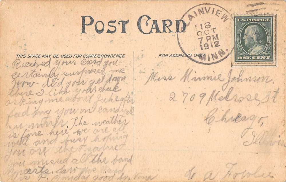 Plainview Minnesota Whitewater Waterfront Antique Postcard K55843 - Image 2