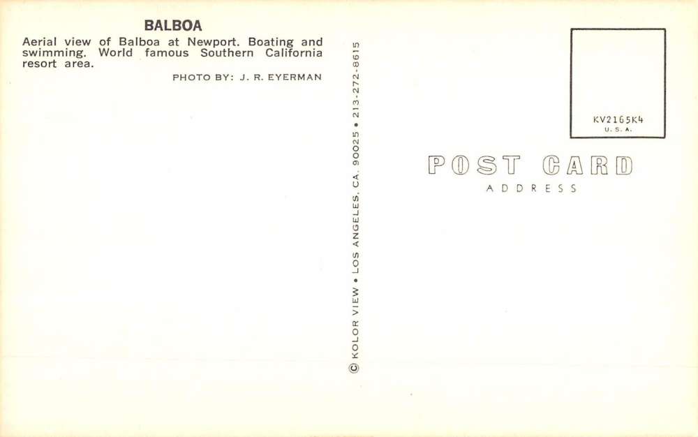 Balboa California Birdseye View Of City Vintage Postcard K55901 - Image 2