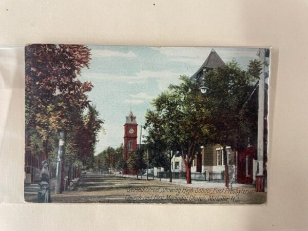 Millville New Jersey Second Street Scene Historic Bldgs Antique Postcard K53815